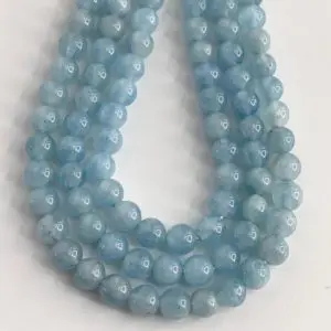 Aquamarine 4mm Smooth Rounds 38 cm Strand
