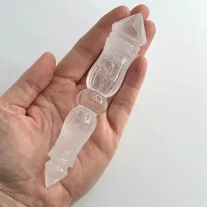 Clear Quartz Hand-Carved Wand Crystal Healing