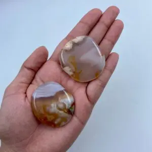 Flower Agate Flat Stones 2 Pack @ £12