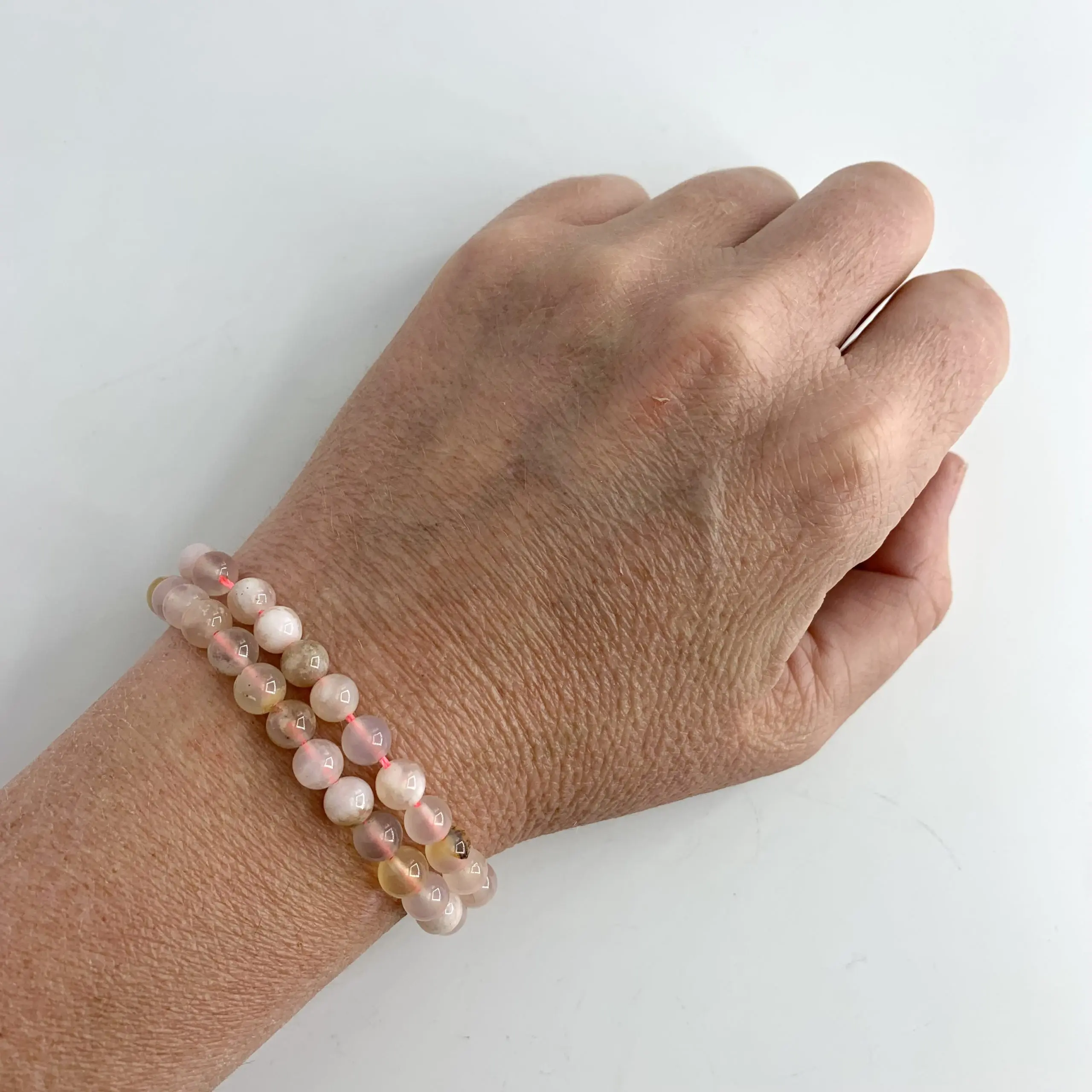 Flower Agate Smooth Rounds Approx 6mm Beads 38cm Strand - Image 3