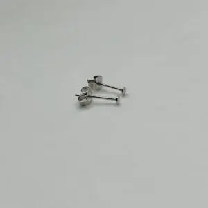Sterling Silver 3mm Flat Stud Approx 14mm Post 1 Pair