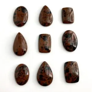 Mahogany Obsidian Mixed Shape Cabochons Approx 20 - 25mm 3 Piece Pack