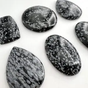 Snowflake Obsidian Mixed Shape Cabochon Approx 30 - 40mm
