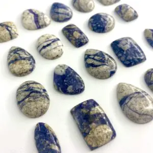 Fluorite in Feldspar Mixed Shape Cabochons Approx 20 - 25mm 3 Piece Pack