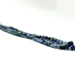 4mm Lapis Lazuli Beads - Micro Faceted Coin Gemstone Strand (32cm)