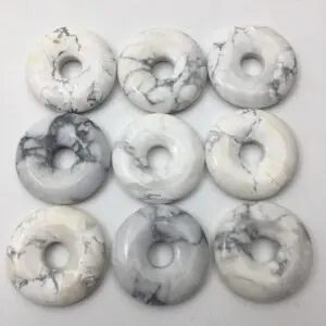 30mm Howlite Donut 1pc