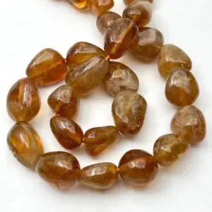 Citrine (Unheated) Nuggets Approx 15 x 10mm Beads Approx 38cm Strand