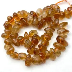 Citrine (Unheated) Nuggets Approx 12 x 8mm Beads Approx 38cm Strand