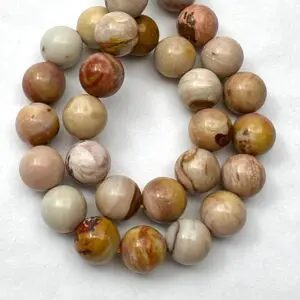 8mm South African Agate Beads - Smooth Round Gemstone Strand (38cm)
