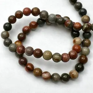 American Picture Jasper Smooth Round Approx 8mm Beads Approx 38cm Strand