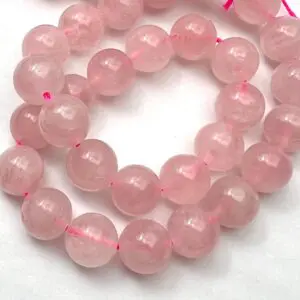 10mm Rose Quartz Beads - Smooth Round Gemstone Strand (38cm)