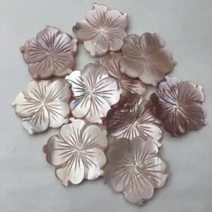 Carved Shell Flower Undrilled Approx 2 - 5cm