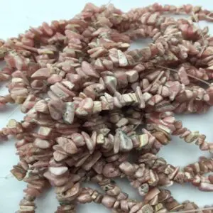 5 -10mm Rhodochrosite Beads - Chip Gemstone Strand (40cm) 3 Strand Pack