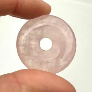 30mm Rose Quartz Donut 1pc
