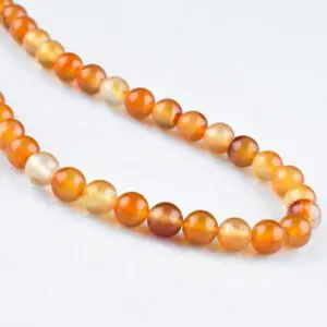Carnelian Smooth Round 4mm Beads INDIA