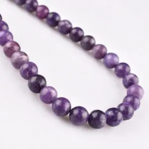 Lepidolite Smooth Round 6mm Beads INDIA