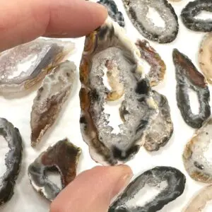 Agate Druzy Slice Approx 3 - 5cm 2pcs
