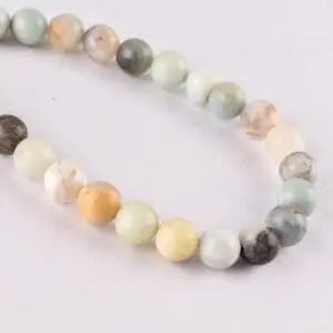 Amazonite Multi Smooth Round 8mm Beads INDIA