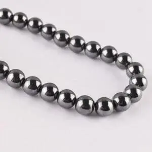 10mm Hematite Grey Beads -  Smooth Round Gemstone Strand (38cm)