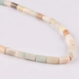 5 x 8mm Multi Amazonite Beads - Tube  Gemstone Strand (38cm)