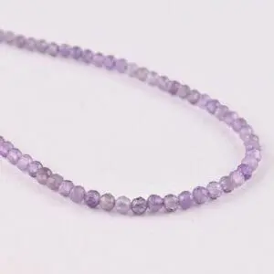 Amethyst 3mm Micro Faceted Round Beads 38cm Strand INDIA
