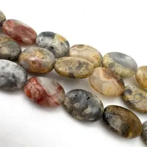 Crazy Agate Oval Approx 10x14mm Beads Approx 38cm Strand