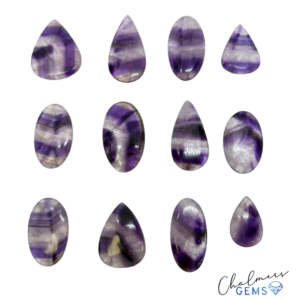 Chevron Amethyst Cabochons - Select Your Own