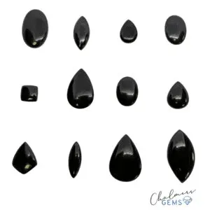 Whitby Jet Cabochons Mixed Sizes - Select your own