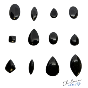 Whitby Jet Cabochons Mixed Sizes - Select your own