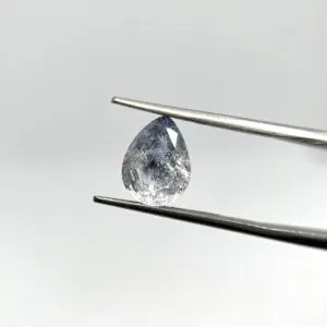 Hand Cut Dumortierite in Quartz Faceted 3.66ct 8 x10mm 1pc HK