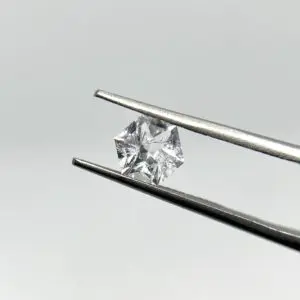 Hand Cut Dumortierite in Quartz Faceted 0.86ct 6mm 1pc HK