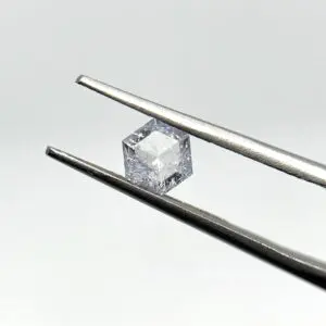 Hand Cut Dumortierite in Quartz Faceted 0.61ct 5mm 1pc HK