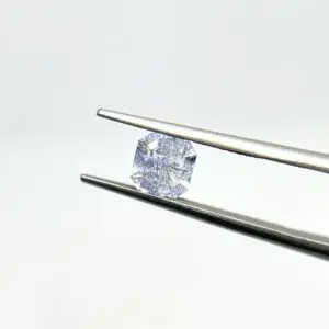 Hand Cut Dumortierite in Quartz Faceted 0.78ct 5.4mm 1pc HK