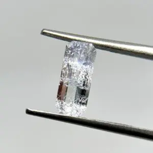 Hand Cut Dumortierite in Quartz Faceted 1.20ct 4.5 x 10.6mm 1pc HK