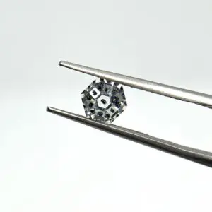 Hand Cut Anatase in Quartz Faceted kaleidoscope 1.22ct 6mm 1pc HK
