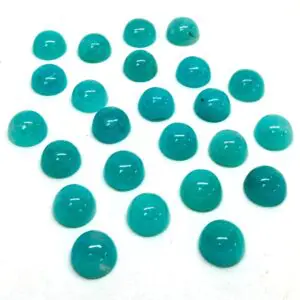 Premium Amazonite 8mm Round Calibrated Cabochons 2pcs