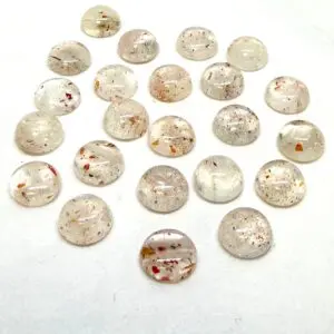 Included Quartz 8mm Round Calibrated Cabochons 2pcs