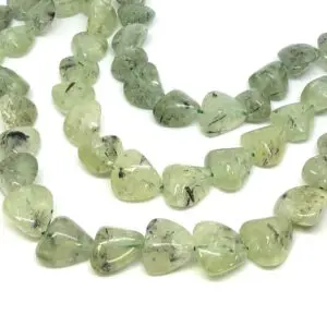 Prehnite Rounded Triangular Nuggets Approx 15mm Beads 38cm Strand