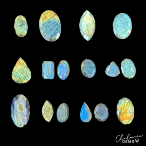 Labradorite Faceted Mixed Shape Cabochons - Select Your Own