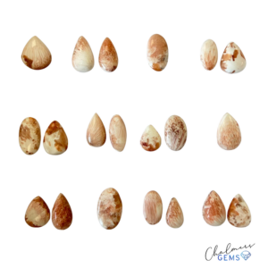 Peach Scolecite Cabochons Mixed Sizes - Select your own
