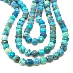Chrysocolla 6mm Smooth Round Beads 38cm Strand