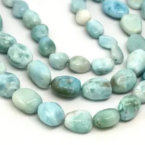 Larimar Nugget Beads 9 x 6mm to 12 x 8mm Approx 20cm Strand