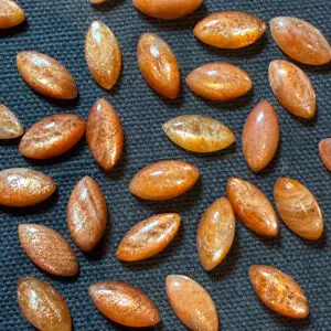 Sunstone 7 x 14mm Marquise Cabochon 1pc INDIA