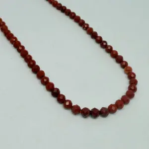 Red Jasper 3mm Micro Faceted Round Beads 38cm Strand INDIA