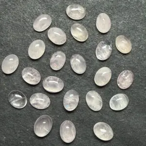 Rose Quartz 6 x 8mm Oval Cabochon 5pcs INDIA