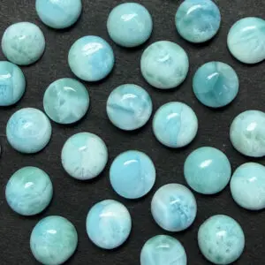 Larimar 10mm Round Cabochon 1pc INDIA