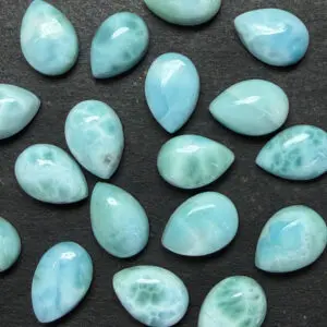 Larimar 9 x 13mm Pear Shape Cabochon 1pc INDIA