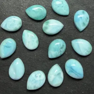 Larimar 10 x 14mm Pear Shape Cabochon 1pc INDIA