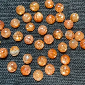 Sunstone 6mm Round Cabochon 3pcs INDIA