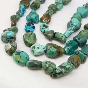 Turquoise Chunky Beads 10-15mm Approx 26cm Strand